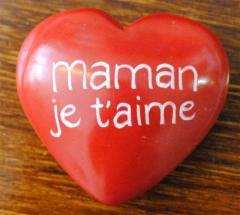 80361 Heart "maman je t\'aime"